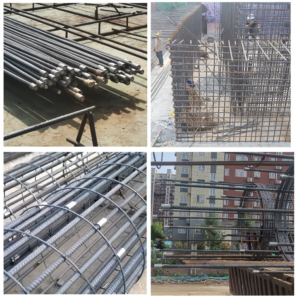 Installation diagram straight threathed rebar coupler