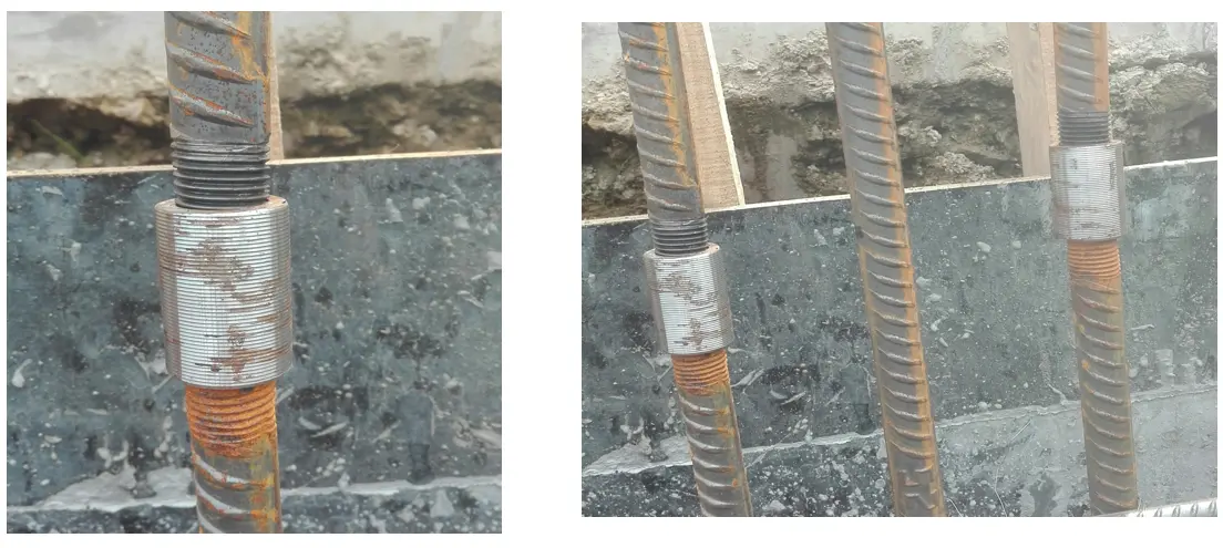 Installation problem of straight threaded rebar coupler -1