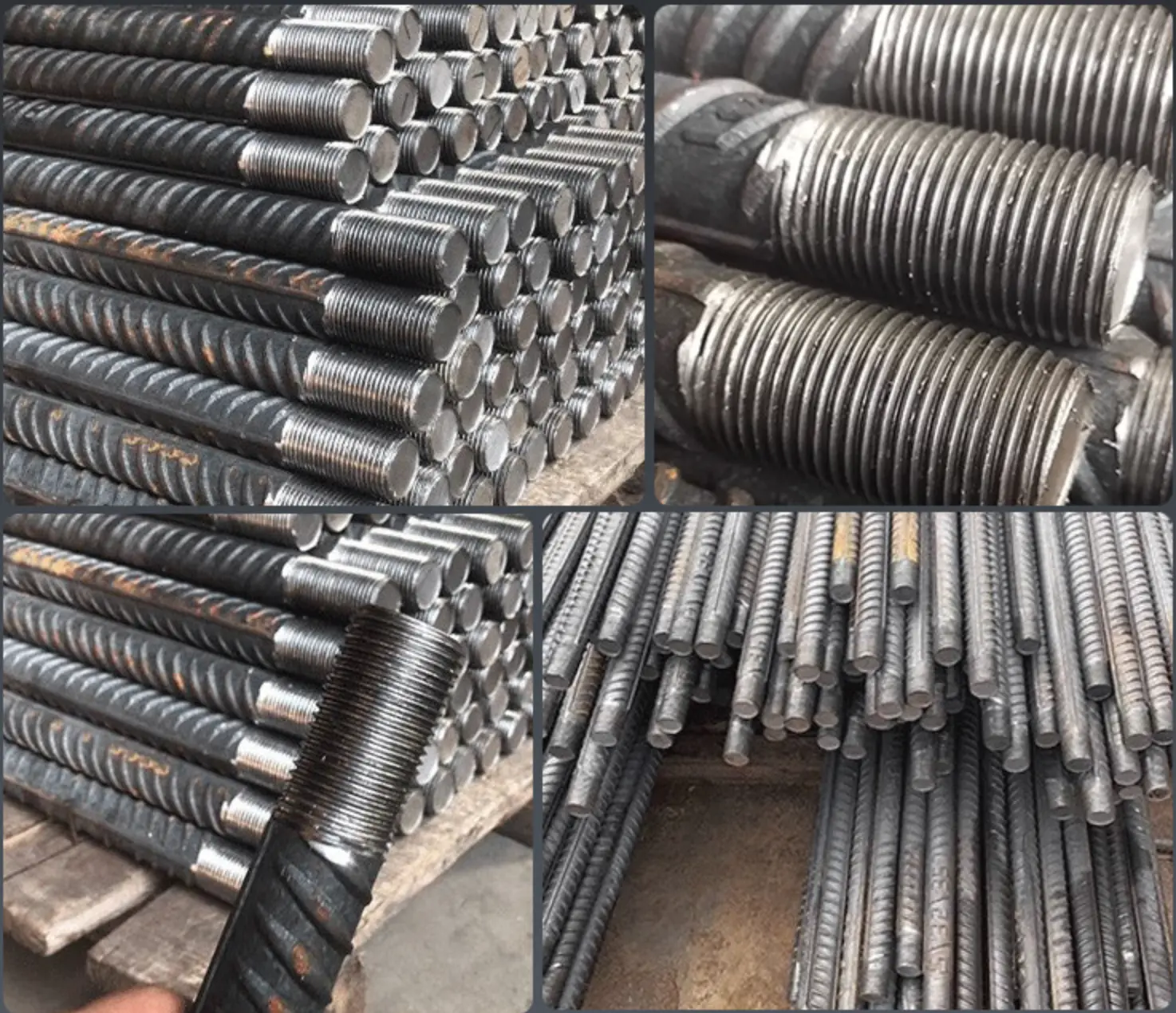 Steel Rebar Thread Rolling Machine - product processing effect