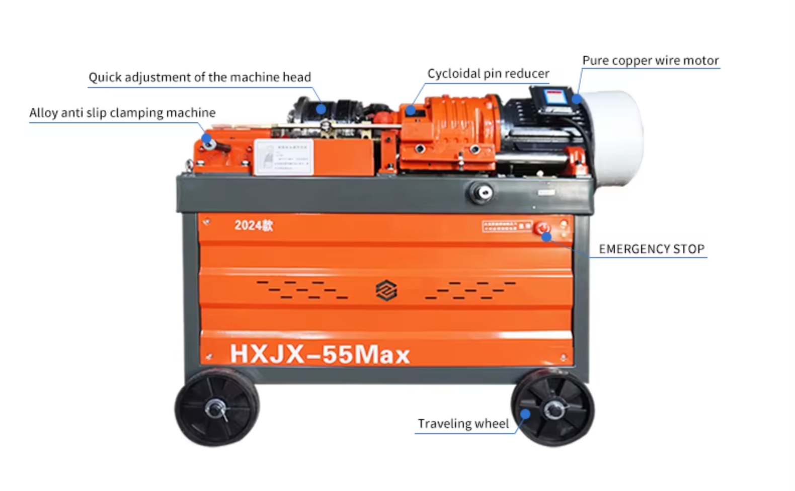 Steel Rebar Thread Rolling Machine structure