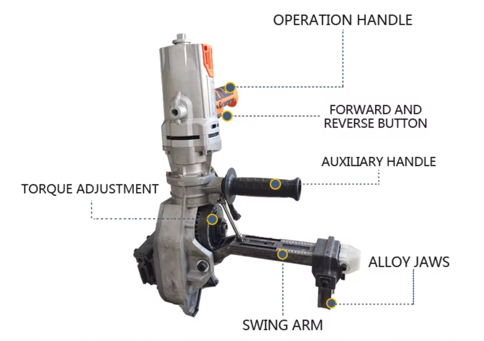 Electric rebar coupler torque wrench