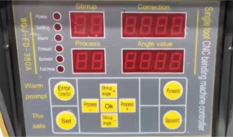 rebar pendding machine control panel