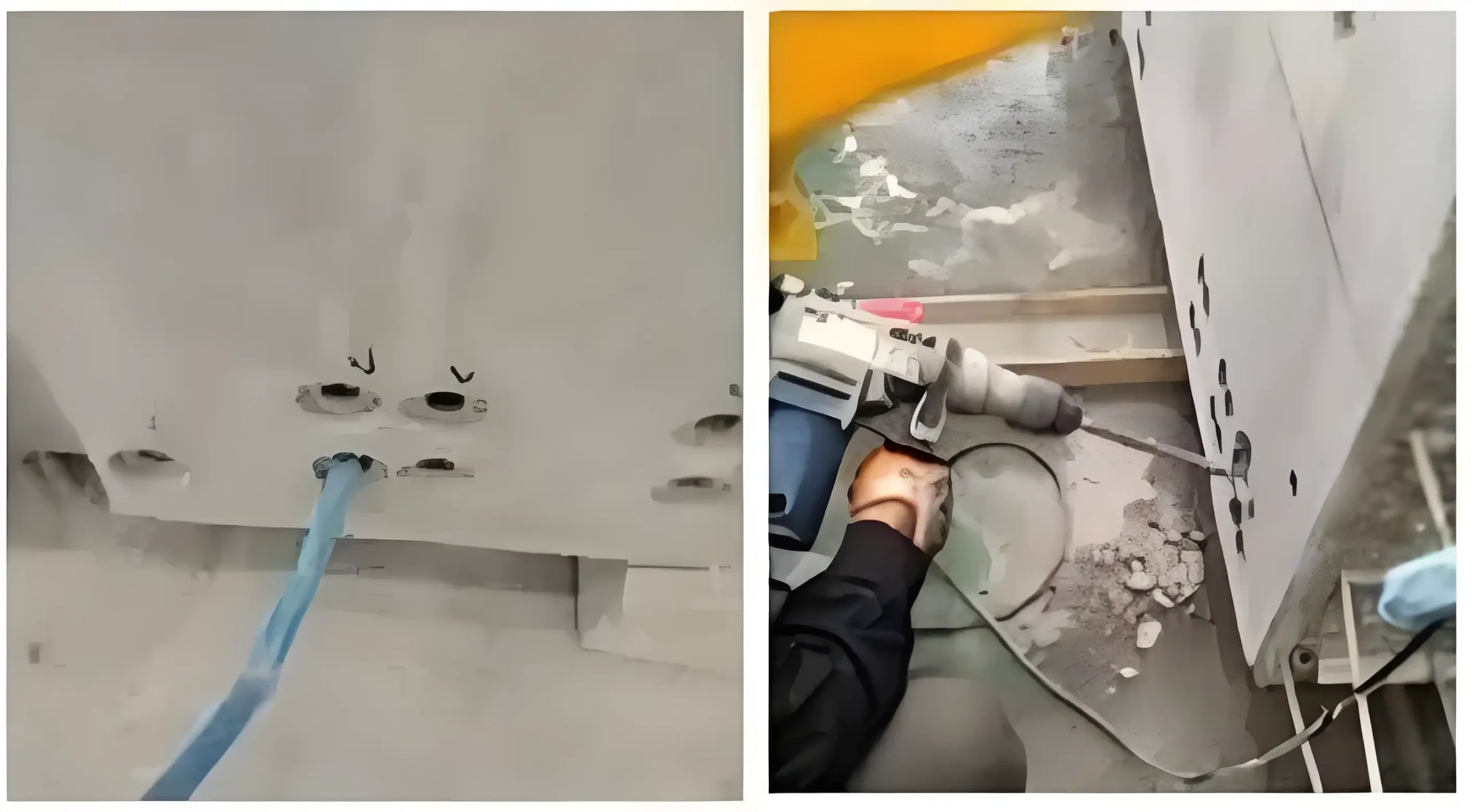 Inspect the grouting ducts after component forming