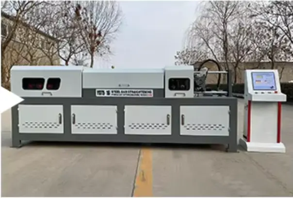 Steel bar straightening and cutting machine - simple operation